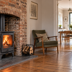 DEFRA-approved wood-burning stove in a Cambridge home